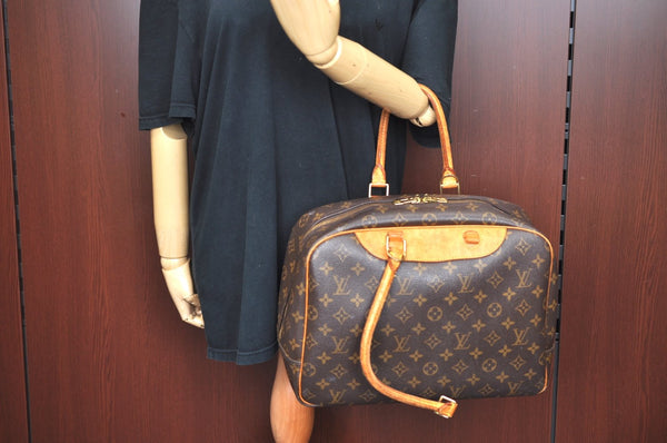 Authentic Louis Vuitton Monogram Deauville Hand Bag M47270 LV Junk K6680