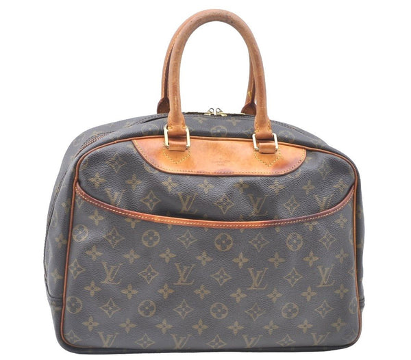 Authentic Louis Vuitton Monogram Deauville Hand Bag M47270 LV K6683
