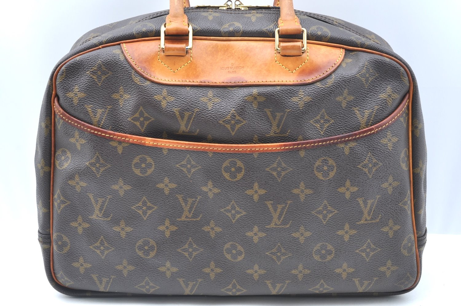 Authentic Louis Vuitton Monogram Deauville Hand Bag M47270 LV K6683