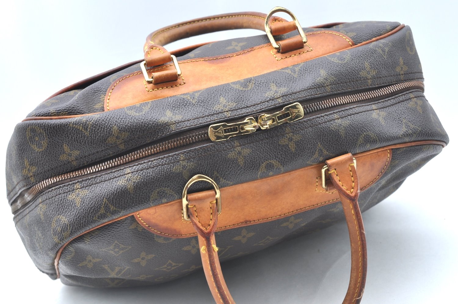 Authentic Louis Vuitton Monogram Deauville Hand Bag M47270 LV K6683