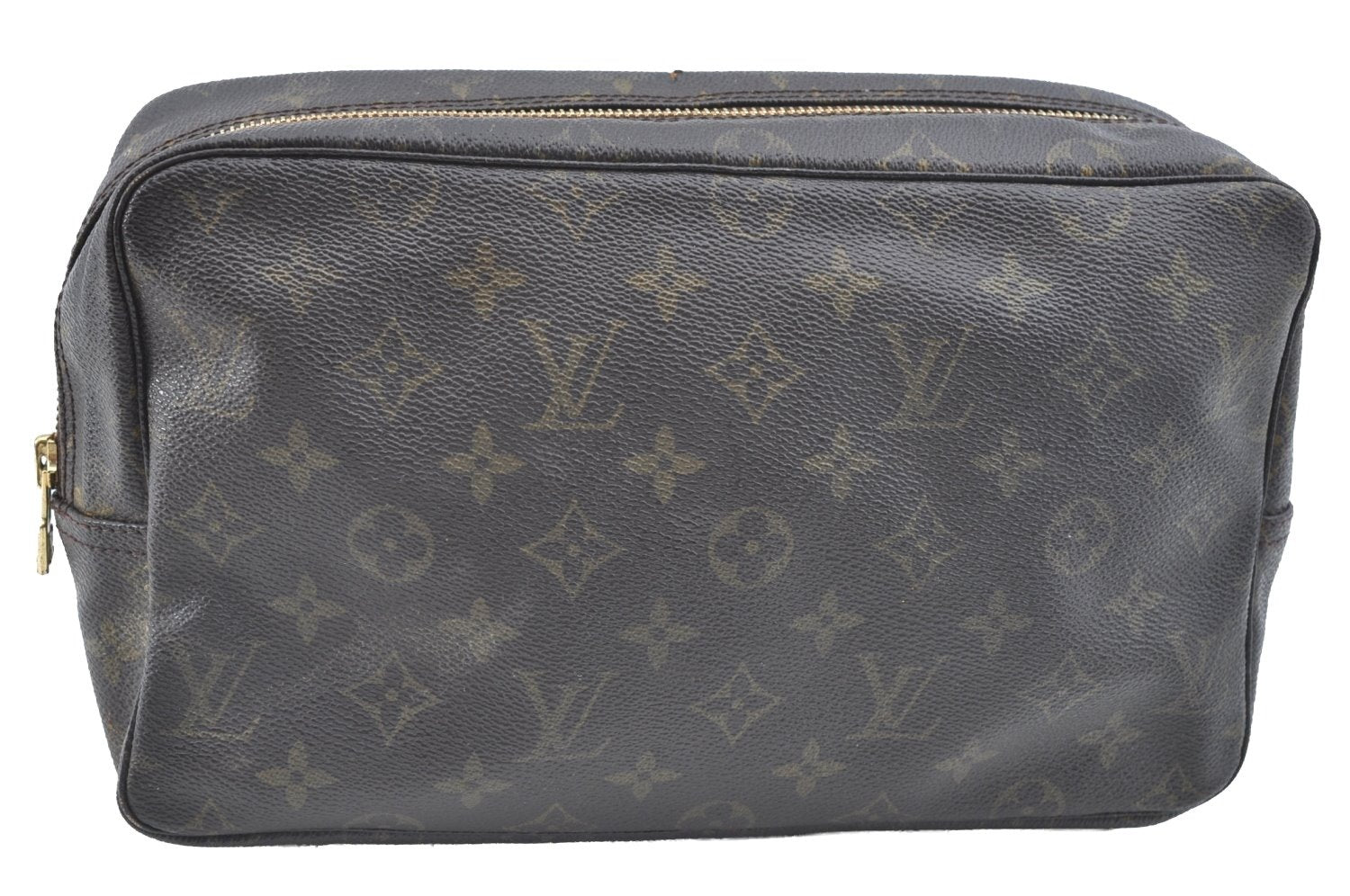 Auth Louis Vuitton Monogram Trousse Toilette 28 Clutch Hand Bag M47522 LV K6684