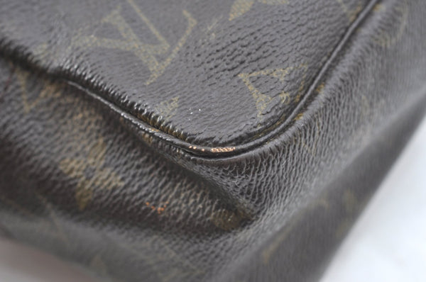 Auth Louis Vuitton Monogram Trousse Toilette 28 Clutch Hand Bag M47522 LV K6684