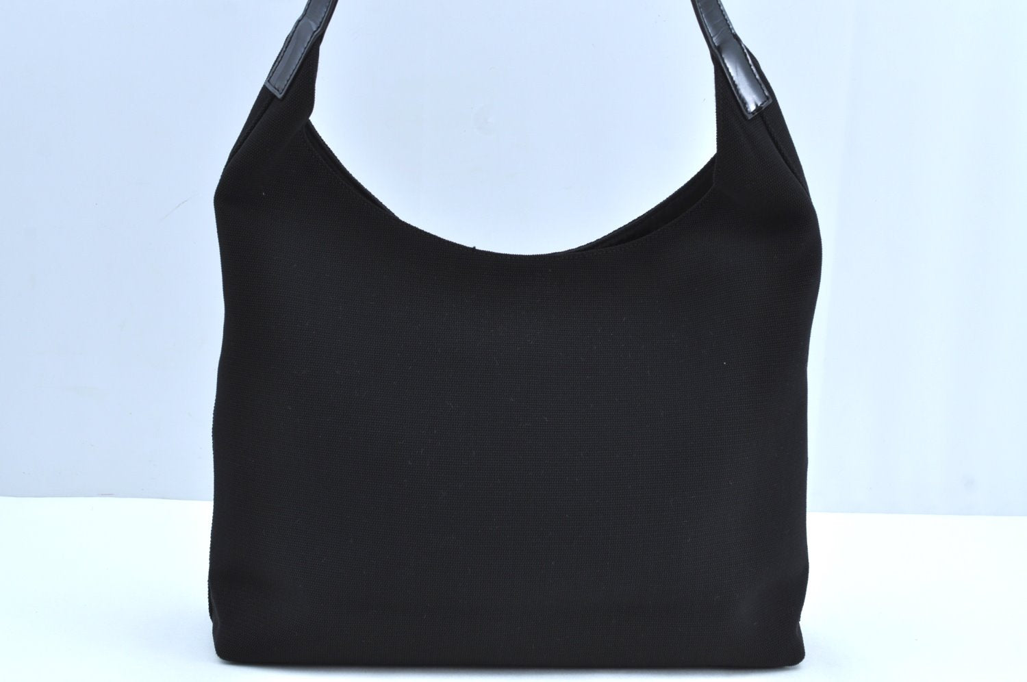 Authentic GUCCI Shoulder Hand Bag Purse Nylon Leather 0013297 Black K6691