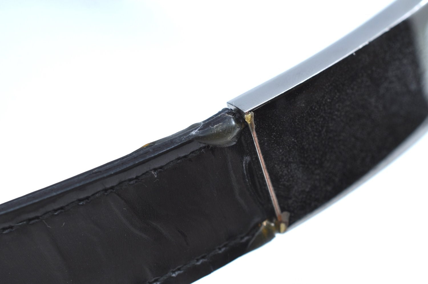 Authentic GUCCI Shoulder Hand Bag Purse Nylon Leather 0013297 Black K6691