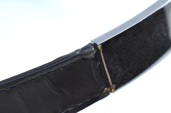 Authentic GUCCI Shoulder Hand Bag Purse Nylon Leather 0013297 Black K6691