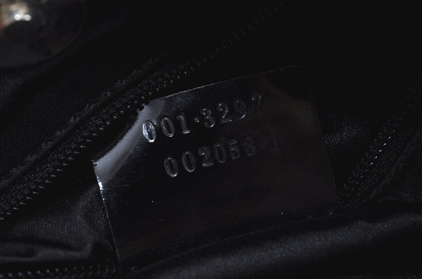 Authentic GUCCI Shoulder Hand Bag Purse Nylon Leather 0013297 Black K6691