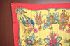 Authentic HERMES Carre 90 Scarf "LES FETES DU ROI SOLEIL" Silk Red K6754