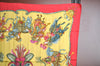 Authentic HERMES Carre 90 Scarf "LES FETES DU ROI SOLEIL" Silk Red K6754