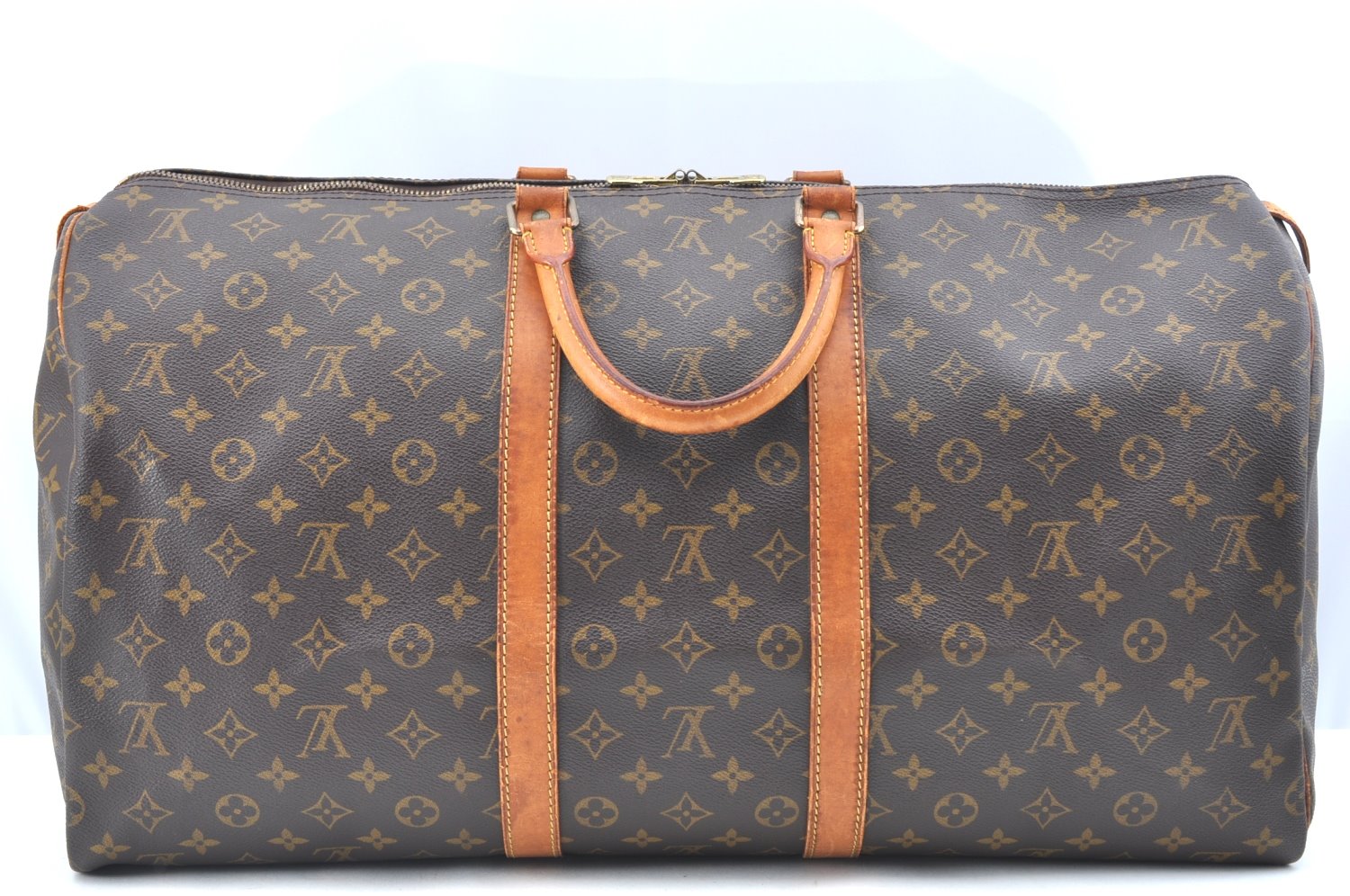 Authentic Louis Vuitton Monogram Keepall 55 Travel Boston Bag M41424 LV K6763