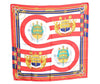 Authentic HERMES Carre 90 Scarf "CHATEAUX DARRIERE" Silk Red K6770