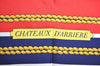 Authentic HERMES Carre 90 Scarf "CHATEAUX DARRIERE" Silk Red K6770