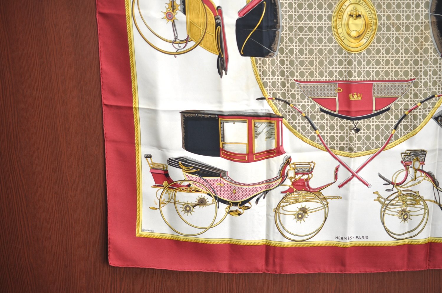 Auth HERMES Carre 90 Scarf 