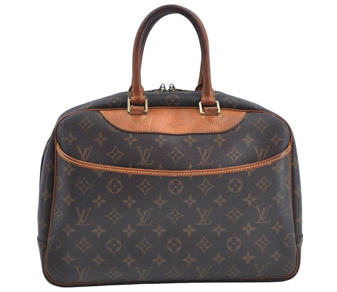 Authentic Louis Vuitton Monogram Deauville Hand Bag M47270 LV K6781