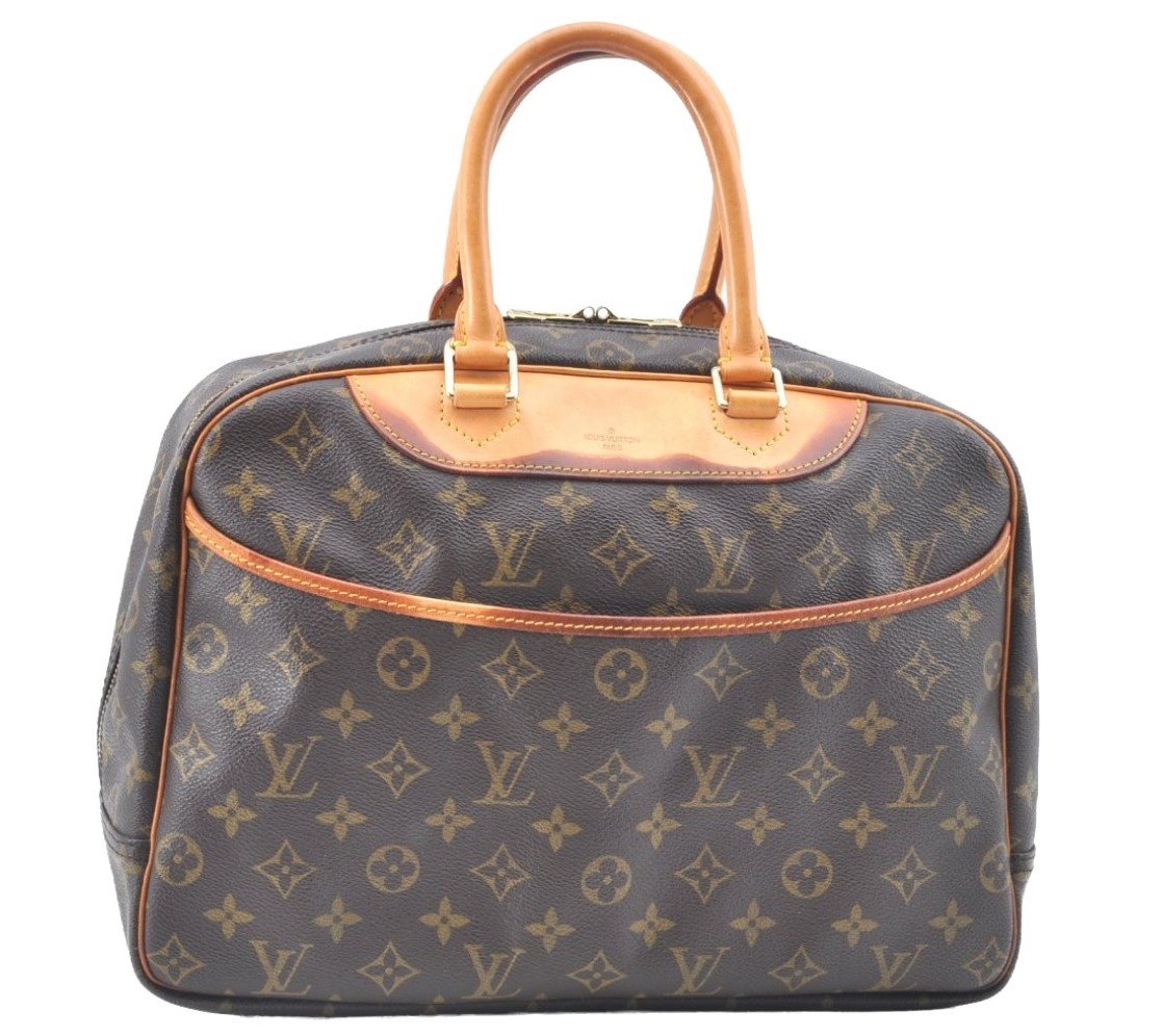 Authentic Louis Vuitton Monogram Deauville Hand Bag M47270 LV K6782