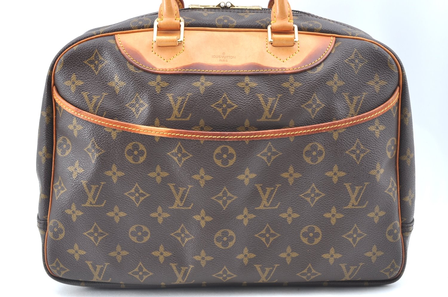 Authentic Louis Vuitton Monogram Deauville Hand Bag M47270 LV K6782