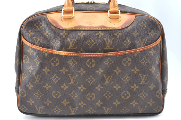 Authentic Louis Vuitton Monogram Deauville Hand Bag M47270 LV K6782