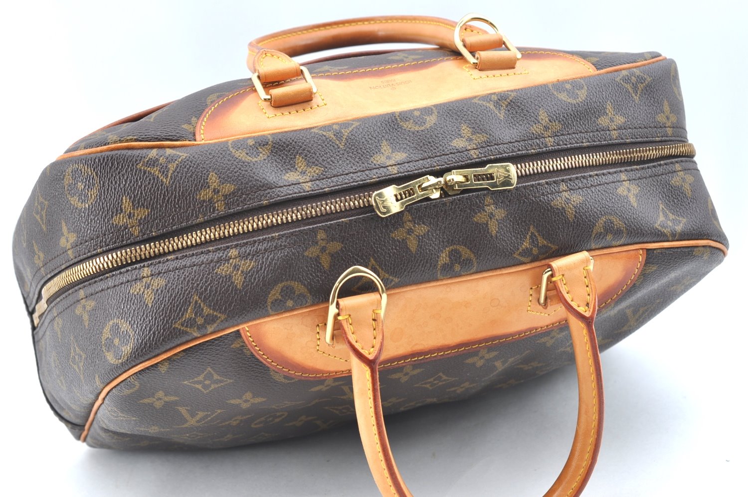 Authentic Louis Vuitton Monogram Deauville Hand Bag M47270 LV K6782