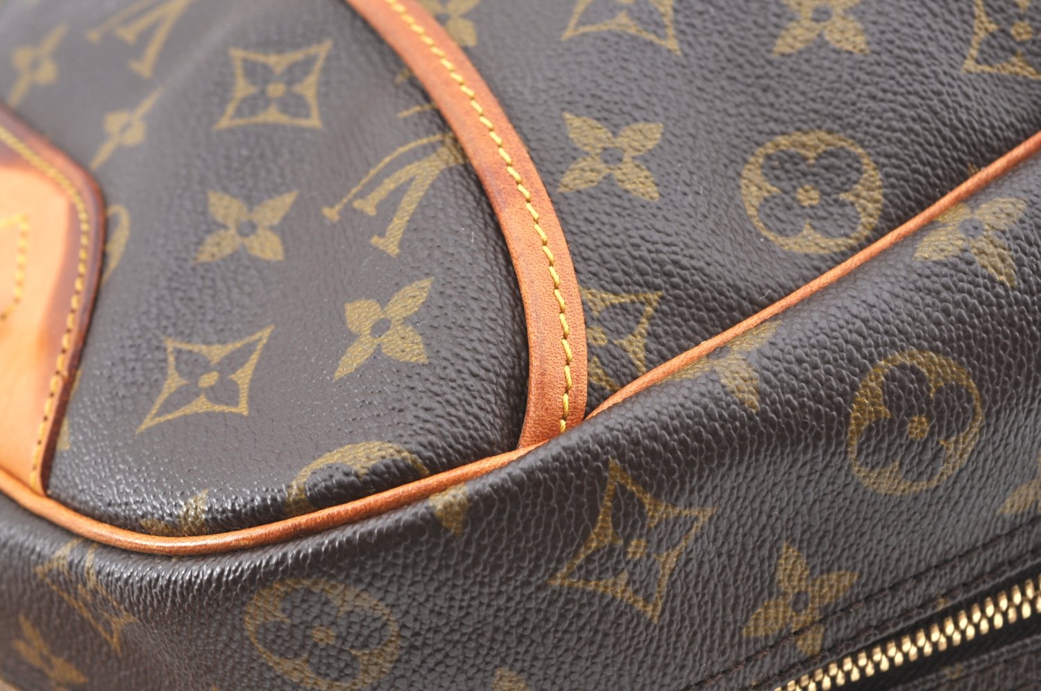 Authentic Louis Vuitton Monogram Deauville Hand Bag M47270 LV K6782