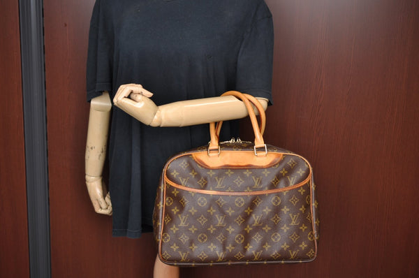 Authentic Louis Vuitton Monogram Deauville Hand Bag M47270 LV K6782
