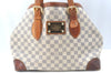 Authentic Louis Vuitton Damier Azur Hampstead MM N51206 Shoulder Tote Bag K6817