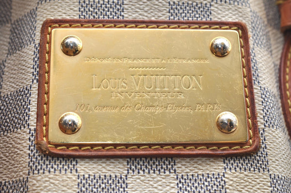 Authentic Louis Vuitton Damier Azur Hampstead MM N51206 Shoulder Tote Bag K6817