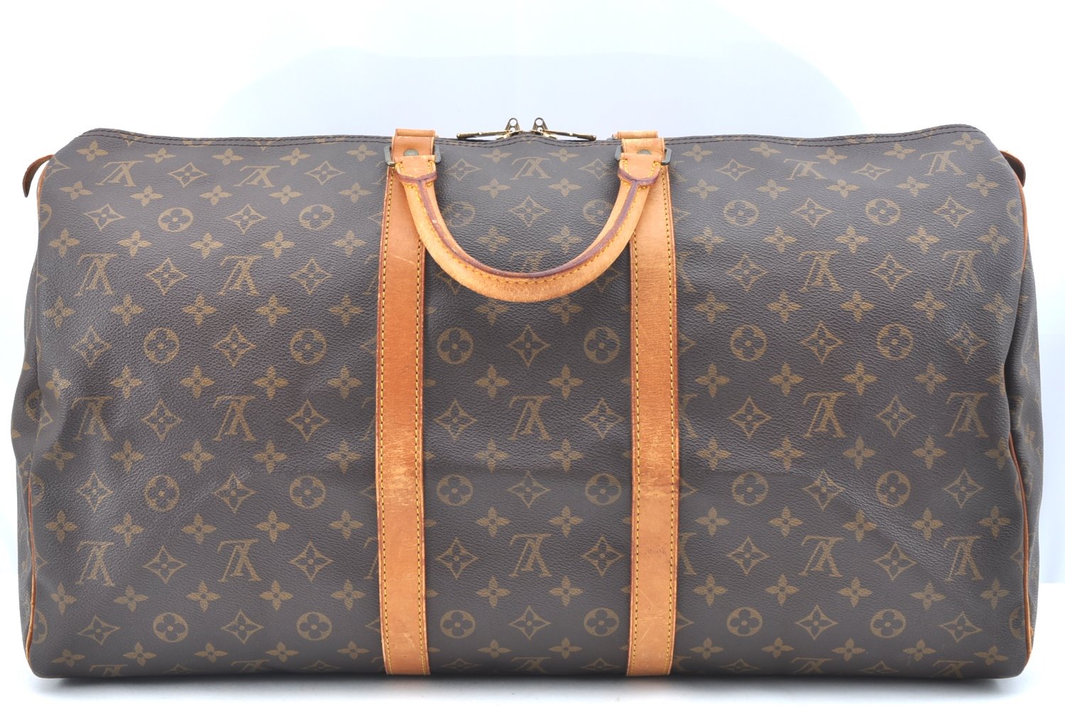 Authentic Louis Vuitton Monogram Keepall 55 Travel Boston Bag M41424 LV K6850