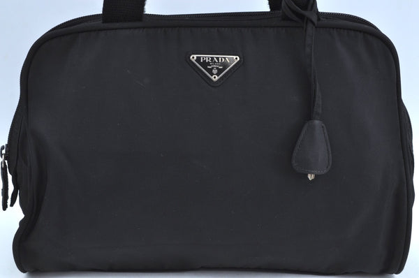 Authentic PRADA Nylon Tessuto Shoulder Hand Bag Black K6852