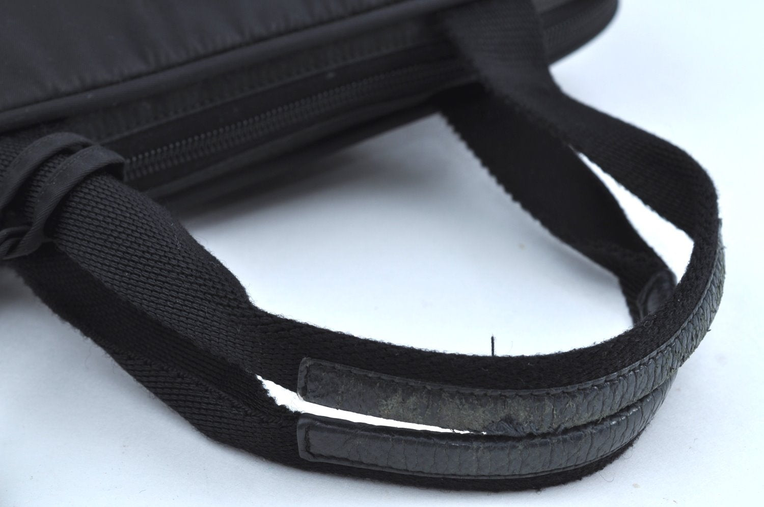 Authentic PRADA Nylon Tessuto Shoulder Hand Bag Black K6852