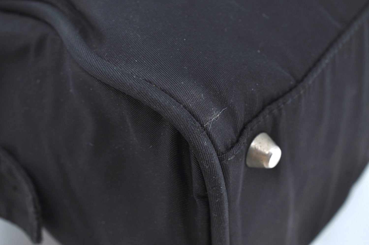 Authentic PRADA Nylon Tessuto Shoulder Hand Bag Black K6852