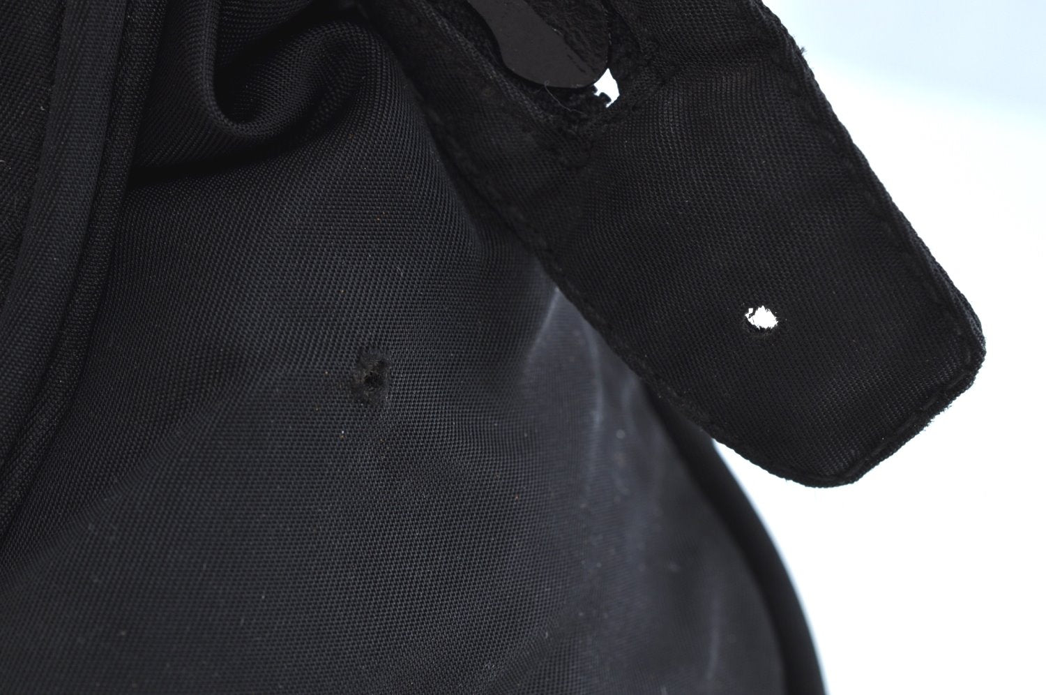 Authentic PRADA Nylon Tessuto Shoulder Hand Bag Black K6852