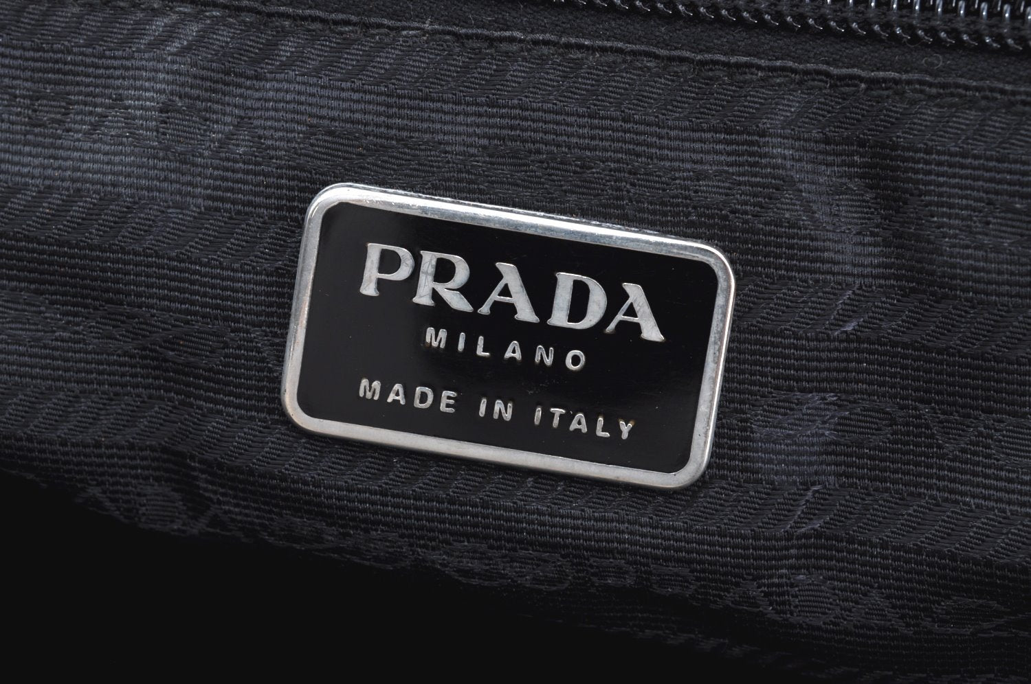 Authentic PRADA Nylon Tessuto Shoulder Hand Bag Black K6852