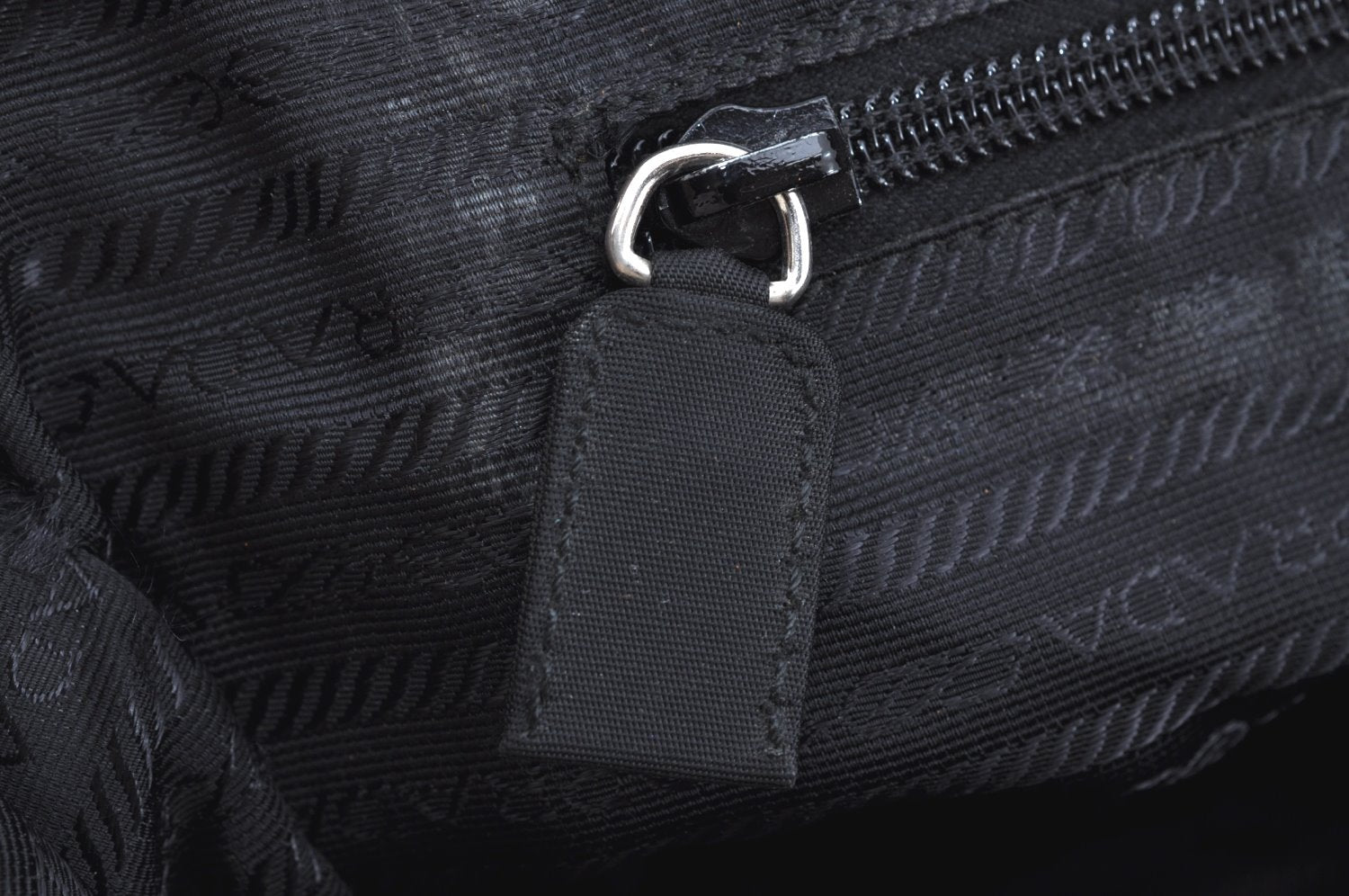 Authentic PRADA Nylon Tessuto Shoulder Hand Bag Black K6852