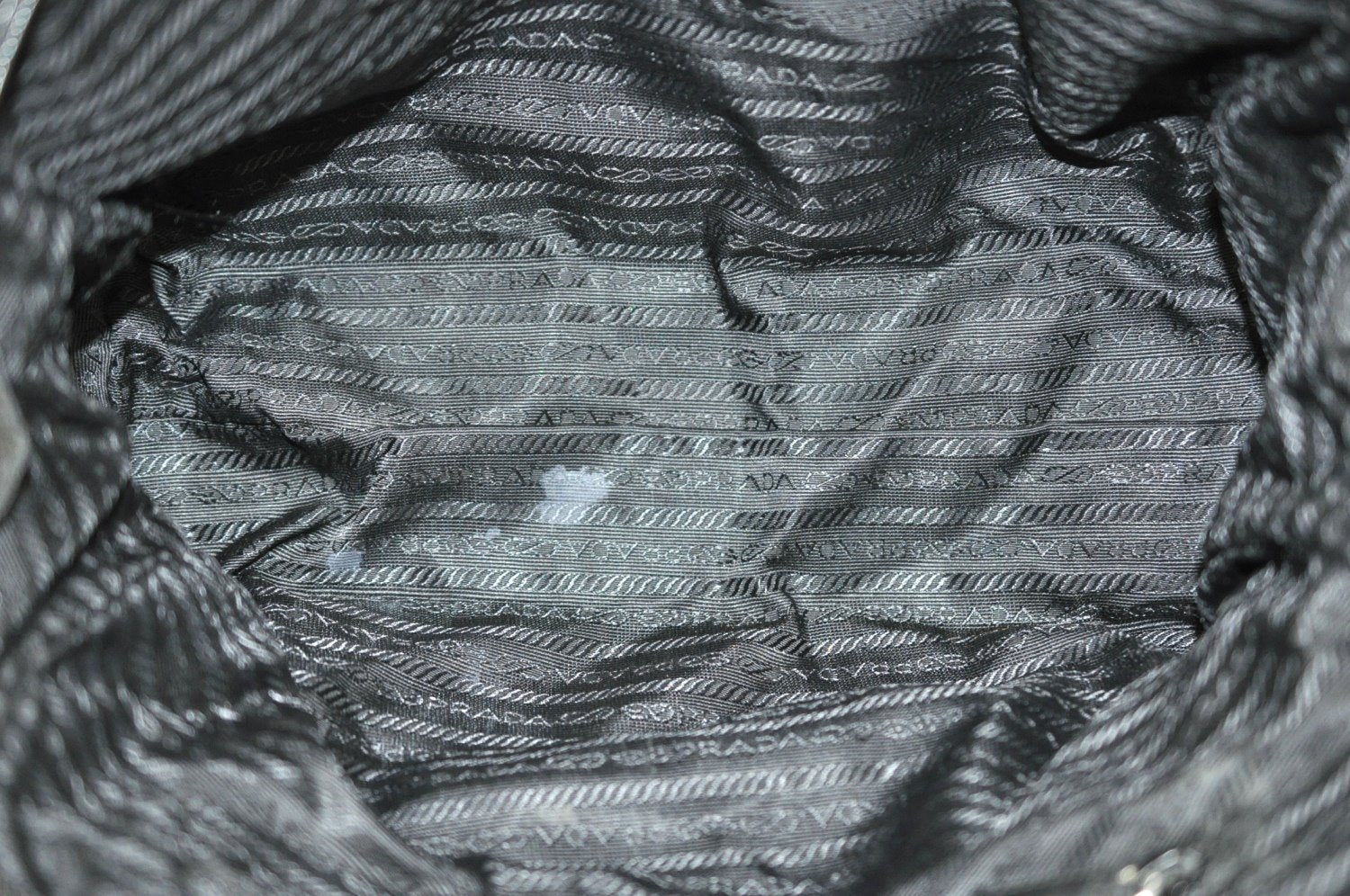 Authentic PRADA Nylon Tessuto Shoulder Hand Bag Black K6852