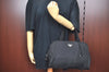 Authentic PRADA Nylon Tessuto Shoulder Hand Bag Black K6852