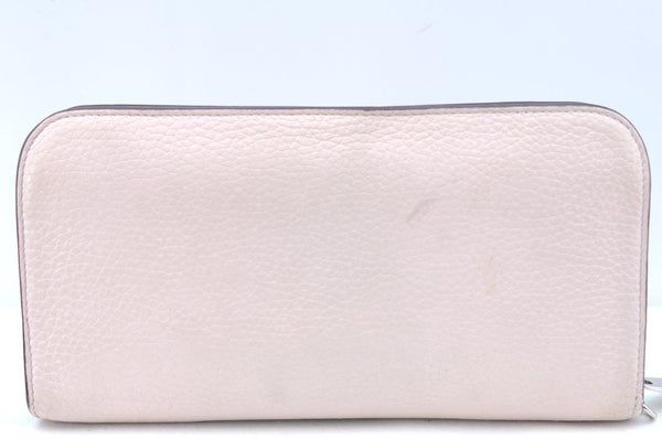 Authentic Christian Dior Vintage Long Wallet Purse Leather Light Pink K6856