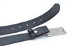 Authentic FENDI Vintage Belt Leather Size 110cm 43.3" Black Silver Box K6860