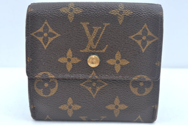 Authentic Louis Vuitton Monogram M61652 Porte Monnaie Billet Carte Credit K6862