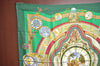 Authentic HERMES Carre 90 Scarf "parmi les fleurs je compt" Silk Green K6871