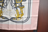 Authentic HERMES Carre 90 Scarf "BRIDES de GALA par " Silk Pink K6904