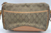 Authentic GUCCI Shoulder Cross Body Bag GG Canvas Leather Brown Junk K6918