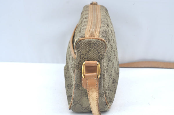Authentic GUCCI Shoulder Cross Body Bag GG Canvas Leather Brown Junk K6918