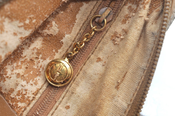 Authentic GUCCI Shoulder Cross Body Bag GG Canvas Leather Brown Junk K6918