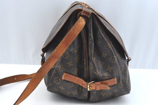 Authentic Louis Vuitton Monogram Saumur 35 Shoulder Cross Bag M42254 LV K6924