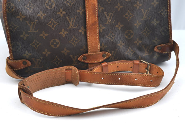 Authentic Louis Vuitton Monogram Saumur 35 Shoulder Cross Bag M42254 LV K6924