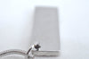 Authentic Christian Dior Trotter No.2 Silver Tone Pendant Necklace CD K6928