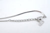 Authentic Christian Dior Trotter No.2 Silver Tone Pendant Necklace CD K6928