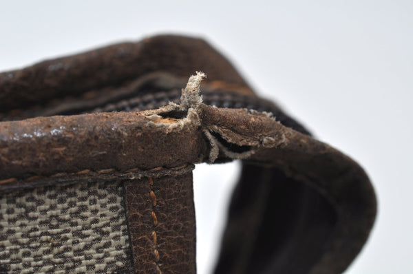 Authentic GUCCI GG Plus Vintage Clutch Hand Bag Purse PVC Leather Brown K6929