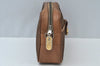 Authentic GUCCI Vintage Micro GG Canvas Leather Clutch Bag Brown K6930