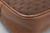 Authentic GUCCI Vintage Micro GG Canvas Leather Clutch Bag Brown K6930