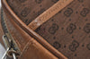 Authentic GUCCI Vintage Micro GG Canvas Leather Clutch Bag Brown K6930
